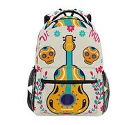Guitare De Crâne du Mexique Cartable Sac à Dos Ecole étudiant Scolaire d'ordinateur pour Voyage Ados Filles Garçons Enfant