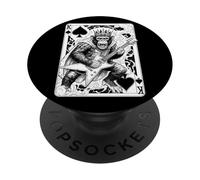 Guitare de Guitare Singe en métal Lourd King of Spades PopSockets PopGrip Adhésif