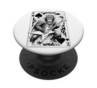 Guitare de Guitare Singe en métal Lourd King of Spades PopSockets PopGrip Adhésif