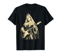 Guitare de Jeu Reine Victoria Angleterre Rocker rétro Vintage T-Shirt