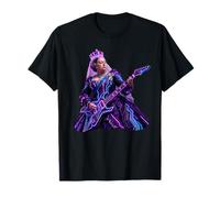 Guitare de Jeu Reine Victoria Angleterre Rocker rétro Vintage T-Shirt
