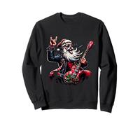 Guitare de Noël Rock N Roll Santa Musique Cool Funny Xmas Sweatshirt