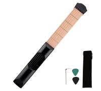 Guitare de poche - Entraîneur d'accords portable à 6 frettes pour débutants, adultes, hommes, femmes et musiciens avec 2 médiators, outil d'entraînement compact pour apprendre les accords de guitare à