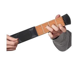Guitare de Poche Entraîneur, Trainer de Guitare Portable avec Manche, Outil Musical à Cordes pour Débutants, Pratique Voyage Scène Transport Réunion Familiale Salle de Classe
