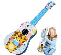 Guitare débutant pour Enfants Blue Cartoon 4 Cordes avec Choix et Instructions