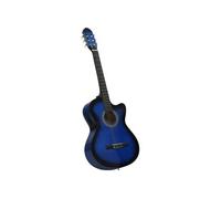 Guitare découpée classique occidentale égaliseur 6 cordes Bleu