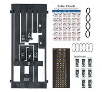 Guitare d'entraînement d'accords, presseur d'accords pour guitare - Protecteur du bout des doigts de guitare - Accessoires d'outils d'aide à l'apprentissage de faciles à appliquer avec tableau
