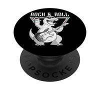 Guitare Dinosaure Rock & Roll Cool PopSockets PopGrip Adhésif