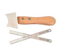 Guitare droite entaillée, règle de guitare | Outils de guitare en acier inoxydable,Mesure des accessoires de nivellement, grattoir à fente avec poignée en bois pour le nettoyage, luthier, maintenance,