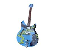 Guitare électrique à corps semi-creux, graphique Pop Art, double humbuckers et plaque de commande transparente, pleine taille 39" for performances sur scène vidéos musicales