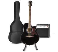 Guitare électrique acoustique MAX ShowKit - Noir - Idéal pour débutants et avancés