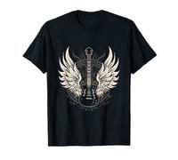 Guitare électrique ailée Rock Tattoo Grunge T-Shirt