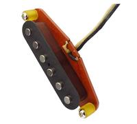 Guitare Électrique Alnico 5 Faite À La Main Micro SSS À Bobine Unique Avec Plaque Arrière En Fiber Rouge Et Résistance Enroulée Micros Électriques Professionnels Pour Guitare(Bridge)