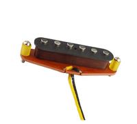 Guitare Électrique Alnico 5 Faite À La Main Micro SSS À Bobine Unique Avec Plaque Arrière En Fiber Rouge Et Résistance Enroulée Micros Électriques Professionnels Pour Guitare(Middle)