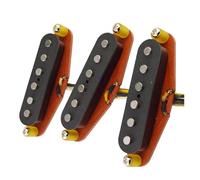 Guitare Électrique Alnico 5 Faite À La Main Micro SSS À Bobine Unique Avec Plaque Arrière En Fiber Rouge Et Résistance Enroulée Micros Électriques Professionnels Pour Guitare(Set)