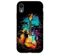 Guitare électrique Aquarelle Art Guitariste Coque pour iPhone XR