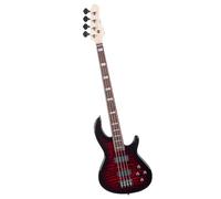 Guitare Électrique Basse Boutons Chromés Touche En Palissandre Mélomane Pratique Professionnelle Jeu(Dark Red)