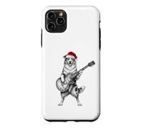 Guitare électrique Berger Australien Rock Musique Noël Coque pour iPhone 11 Pro Max
