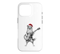 Guitare électrique Berger Australien Rock Musique Noël Coque pour iPhone 16 Pro