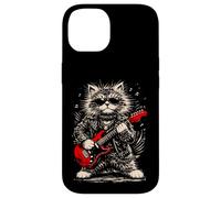 Guitare électrique Chat Metal Music Rocker Coque pour iPhone 14