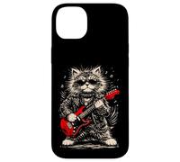 Guitare électrique Chat Metal Music Rocker Coque pour iPhone 14 Plus