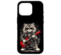 Guitare électrique Chat Metal Music Rocker Coque pour iPhone 16 Pro