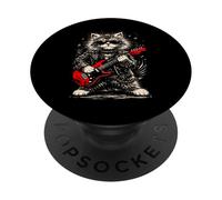 Guitare électrique Chat Metal Music Rocker PopSockets PopGrip Adhésif