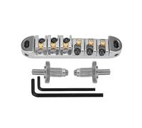 Guitare Électrique De Performance Professionnelle Avec Écrou Réglable Et Cordier À Roulement À Billes Chevalet De Guitare(Silver)