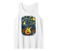 Guitare Électrique Design Starry Night - Cadeau Guitariste Débardeur