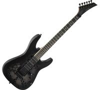 Guitare Electrique E-Guitar Strat Humbucker Pickup Heavy Metal Design Crâne Noir