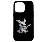 Guitare électrique en métal Lourd, Guitariste, Bassin, Lapin de Pâques Coque pour iPhone 14 Pro Max