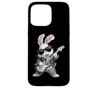 Guitare électrique en métal Lourd, Guitariste, Bassin, Lapin de Pâques Coque pour iPhone 15 Pro Max