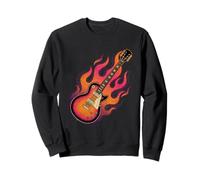 Guitare électrique flamboyante Rock Music Guitarist Sweatshirt