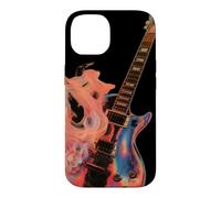 Guitare Electrique Flaming Design - Guitare Rock Rétro Coque pour iPhone 14