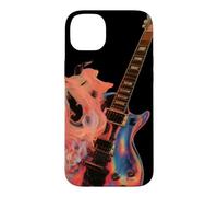 Guitare Electrique Flaming Design - Guitare Rock Rétro Coque pour iPhone 14 Plus