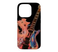 Guitare Electrique Flaming Design - Guitare Rock Rétro Coque pour iPhone 14 Pro