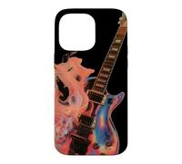 Guitare Electrique Flaming Design - Guitare Rock Rétro Coque pour iPhone 14 Pro Max