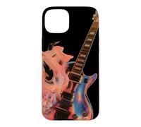 Guitare Electrique Flaming Design - Guitare Rock Rétro Coque pour iPhone 15 Plus