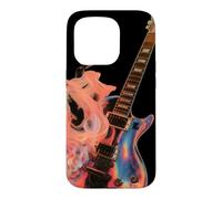 Guitare Electrique Flaming Design - Guitare Rock Rétro Coque pour iPhone 15 Pro