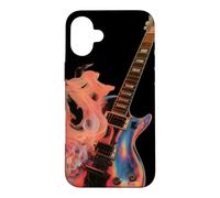 Guitare Electrique Flaming Design - Guitare Rock Rétro Coque pour iPhone 16 Plus