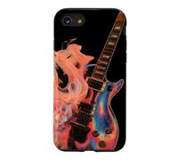 Guitare Electrique Flaming Design - Guitare Rock Rétro Coque pour iPhone SE (2020) / 7/8