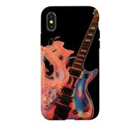 Guitare Electrique Flaming Design - Guitare Rock Rétro Coque pour iPhone X/XS