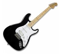 Guitare électrique for débutant, micros humbucker HSS, touche en érable, corps massif, finition noire brillante