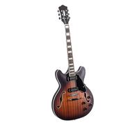 Guitare Électrique Gaucher Guitare Électrique À Corps Semi Creux Avec Finition Mate 6 Cordes Manche En Palissandre Pratique Du Jeu