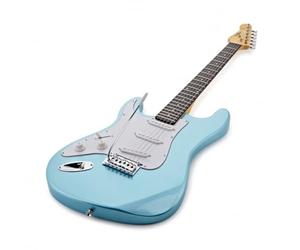 Guitare Électrique Gaucher Taille Standard, Bleu Métallisé | Trois micros simple bobinage alnico pour des tons polyvalents, corps en frêne premium et manche érable