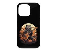 Guitare électrique Halloween Monster Cat Rock Music Coque pour iPhone 13 Pro