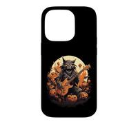 Guitare électrique Halloween Monster Cat Rock Music Coque pour iPhone 14 Pro