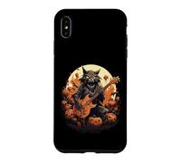 Guitare électrique Halloween Monster Cat Rock Music Coque pour iPhone XS Max