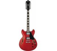Guitare électrique hollow body Ibanez AS7312-TCD - 12 cordes - Transparent cherry red