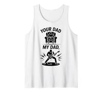 Guitare électrique humoristique pour homme avec inscription « Your Dad My Dad » Débardeur